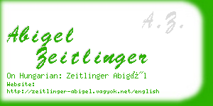 abigel zeitlinger business card